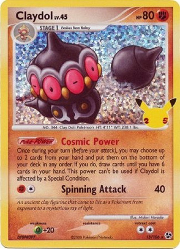 Claydol 15/106 Holo Raro (colección Clásica) Pokemon Tcg