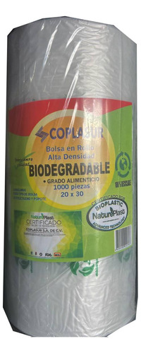 Bolsa En Rollo Biodegradable Grado Alimenticio 20x30cm 1000p