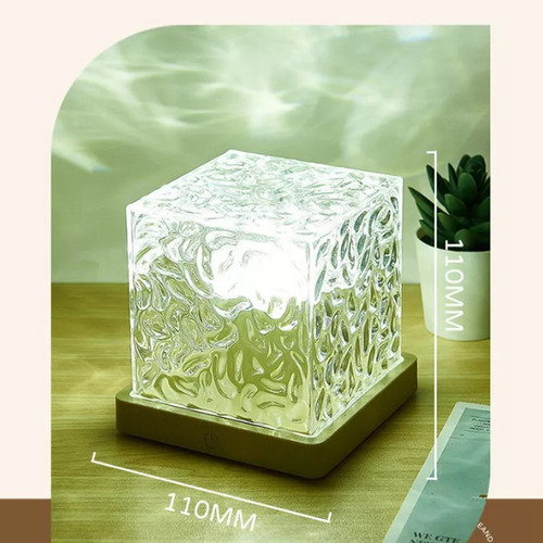 C Lámpara De Dormitorio Decorativa Con Luz Nocturna Con Ondas