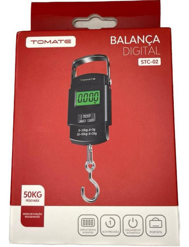 Balança Digital Para Bagagem Portátil Tomate Stc-02 Ate 50kg