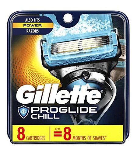 Gillette Proglide Chill - Cuchillas De Afeitar Para Hombre