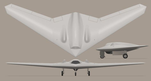 Miniatura Diecast 1/72, Lockheed Martin Rq 170 Sentinel