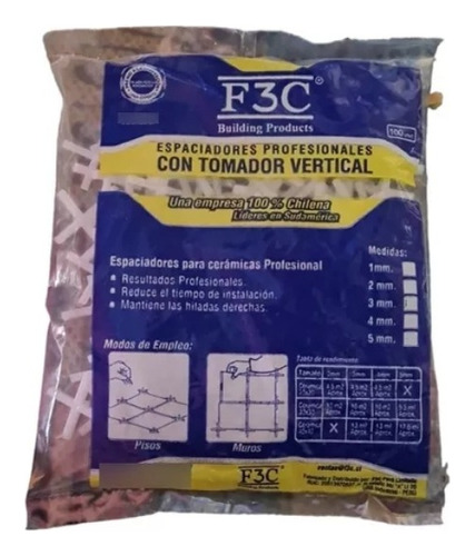 Separador De Cerámica De 3mm F3c (100 Unidades)