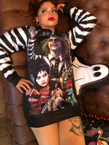 Beetlejuice & Lydia Deetz Sudadera Poizon Poz095 Tim Burton 