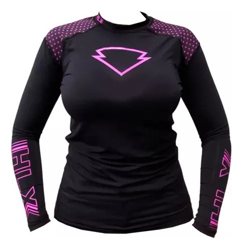 Blusa Segunda Pele Feminina Moto Bolinha Rosa Pink Hlx