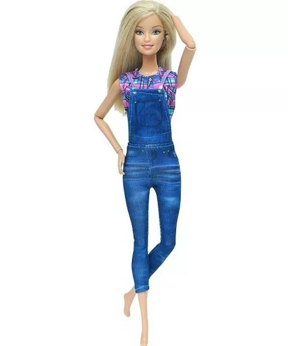 Roupa para barbie Macacão com sapato e chapéu