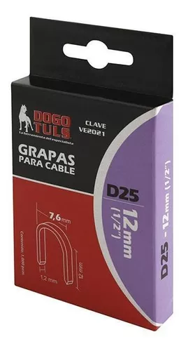 Grapa grapadora cable 12mm CLAVESA
