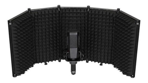 Difusor Acústico Aj Som Acessórios Musicais Filtro Vocal Booth Com 5 Painéis Dobráveis