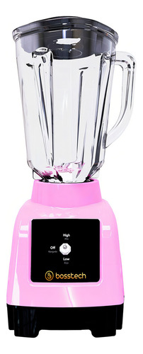 Licuadora 550w Vidrio 2l Tradicional 2vel Bosstech B2 Rosa