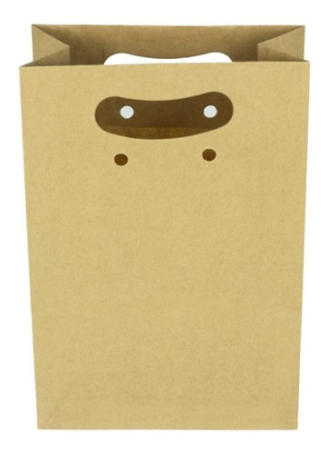 Sacola Kraft Boca De Palhaço P. 17,5x9x26 Cm. Com 30un.
