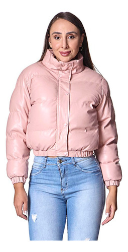 Jaqueta Feminina Puffer Gominhos Nylon Moderno Frio Casual