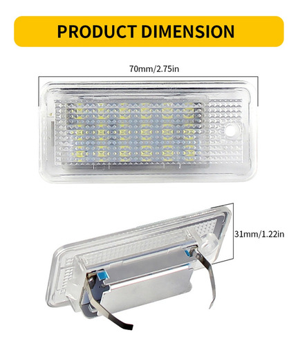 Luz De Matrícula Para Audi A3 S3 A4 A6 S6 A5 Rs4 4fq7 A8