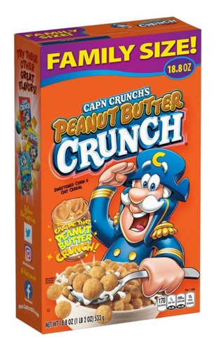 Cap'n Crunch Peanut Butter Cereal Impo Delgabacho Mx