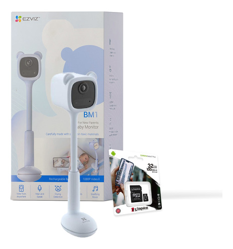 Cámara Seguridad Monitor Bebé Ezviz Wifi Batería 1080p +32gb