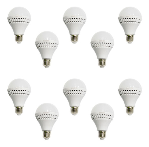 Caja X 10 Lamparas 12v Luz Dia 9w E27 P/ Paneles Solares Luz Blanco