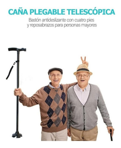 * Bastones Plegables Con 6 Luces Led Y 4 Puntos De Soporte