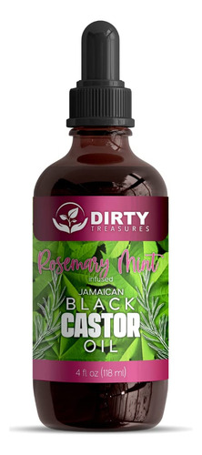 Tesoros Sucios Rosemary Mint Castor Aceite Para El Crecimien