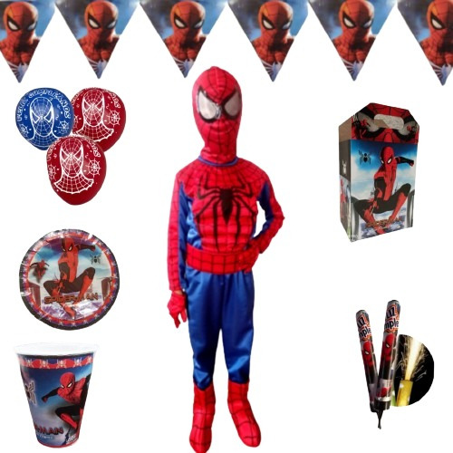 Hombre Araña Spiderman Artículos Fiesta Disfraz Paquete 3