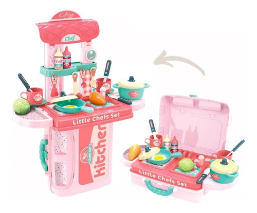 Cocina Kitchen Pink 3 En 1 De Niñas 