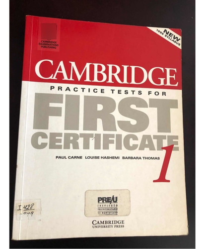 Practice Tests For First Certificate 1  - Excelente Estado