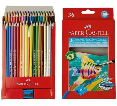 Lápices de Colores Acuarelables Faber-Castell x36 — Ardo Mayorista