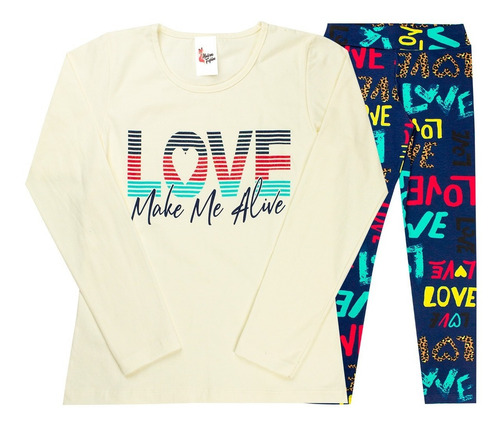 Imagem 1 de 8 de Kit 4 Conjuntos Infantis Menina Estampados Sortidos Inverno