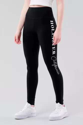 Calça Legging Hollister Preto Logo