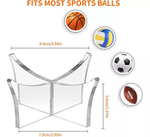 6piezas Soporte Acrílico Para Balones De Fútbol Y Baloncesto