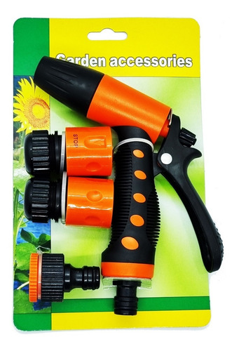 Imagen 2 de 6 de Kit Lanza De Riego Para Manguera 1/2 Pulgada 5 Pzas Aquaflex