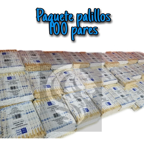 Palillos Para Sushi Desechables Madera 2,000 Pares 20paq.