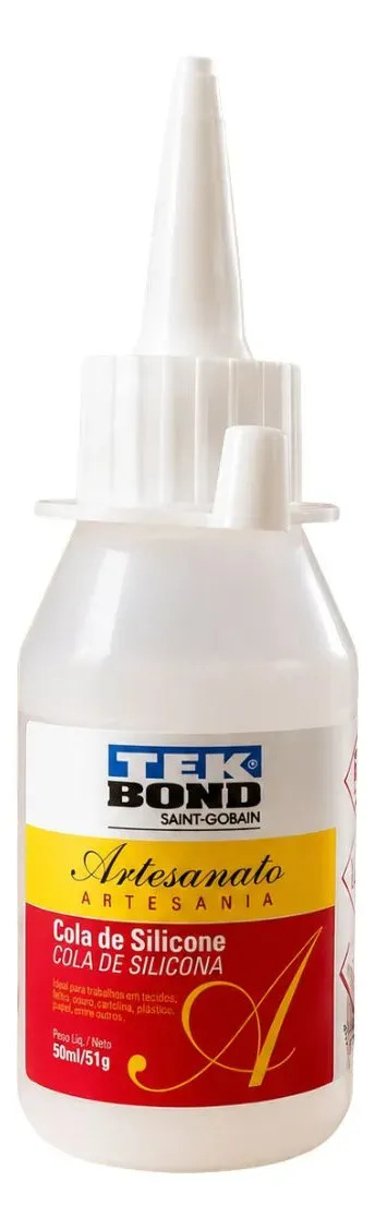 Cola Líquida Silicone Artesanato Tekbond 60ml Incolor Para EVA