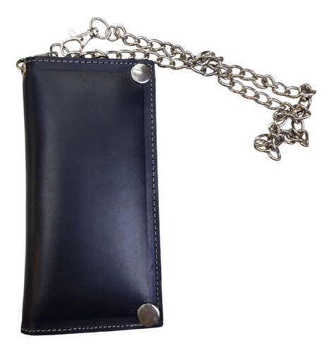 Cartera De Hombre Larga En Piel Con Cadena Copilli