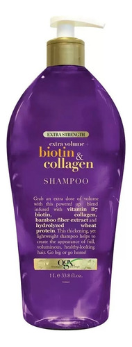Shampoo Organix Ogx Boitina Y Colageno 1 Litro Extra Volumen