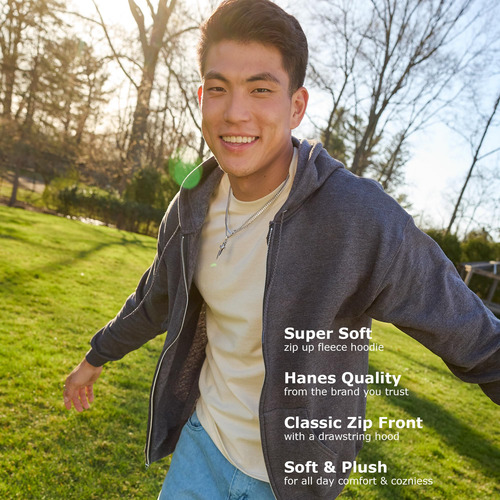 Sudadera Con Capucha Hanes Ecosmart Con Cierre Completo Para