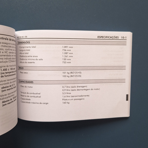 Manual Da Honda Biz 2011 Original (Usado)
