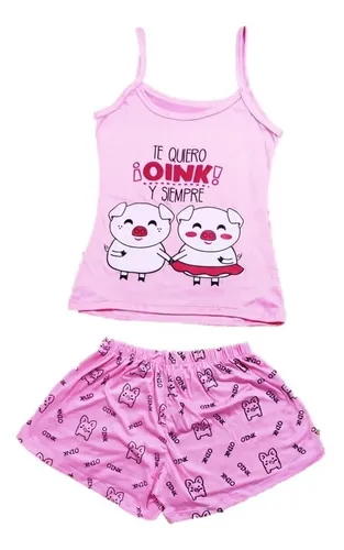 Pijama De Cerdito Short Y Blusa Para Dama talla Ch M Env o