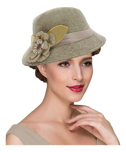 Sombrero De Sol Plegable De Verano Playa Para Mujer Fiesta Caqui Talla Única