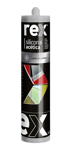 Silicona Acética Rex Cartucho 300 Ml Colores