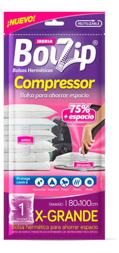 Bolsa Hermetica Bolzip Compressor X-grande Antihumedad X 1 