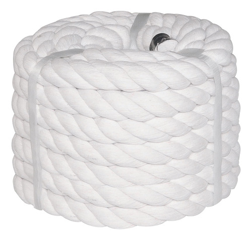 Cuerda De Algodón Blanco 2.5 Cm X 15 M Para Manualidades