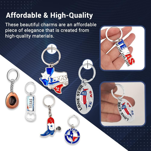 Llavero Metalico Texas Bundle Souvenir, Paquete De 12 Uni...
