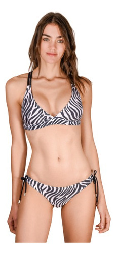 Malla Bikini Triangulo Vedetina Zebra Promesse Pr50100v21