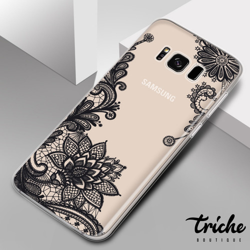 Imagen 1 de 2 de Funda Transparente Flor Mandala Flexible Galaxy S8 Plus S8+