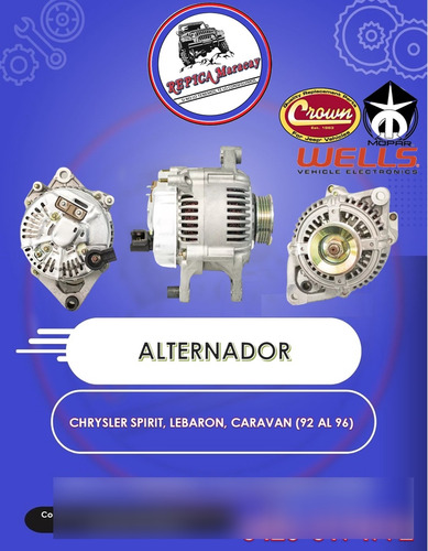 Alternador Chrysler Spirit Lebaron Caravan Del 92al96 (dts)