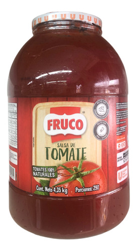 Salsa Tomate Galon 4350g Fruco - g a $24