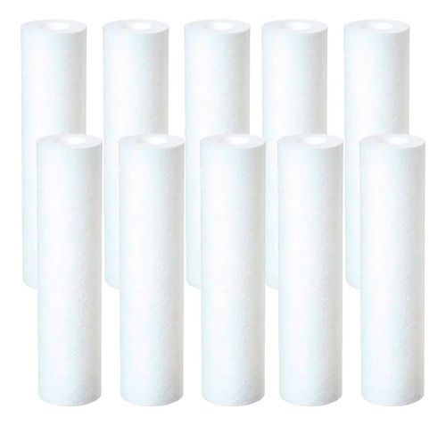10 Refis Polipropileno Liso 2,5 X 25cm 5 E 10 Micra Cor Branco