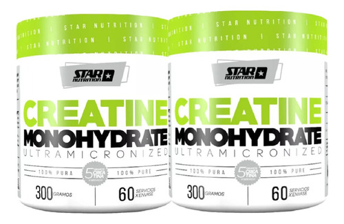 Creatina Star Nutrition 300 Gr X 2 Unidades Monohidratada