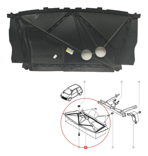 Protector Plastico Central Motor Renault Twingo