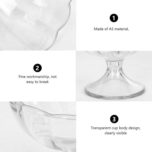 2 Juegos De Tazas De Ensalada Transparentes, Tazas De Pudín