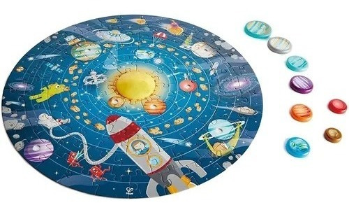 Juego Puzzle Sistema Solar Redondo Hp1625 Impobarato